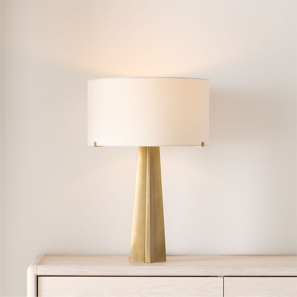 Isla Brass Triangle Table Lamp 24"