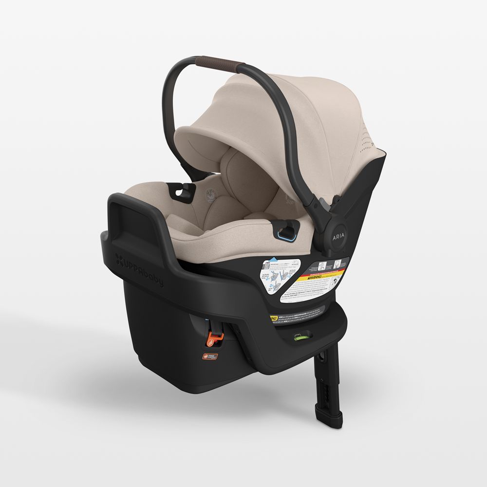 UPPAbaby Aria V2 Ada Sandstone Melange Infant Car Seat and Base