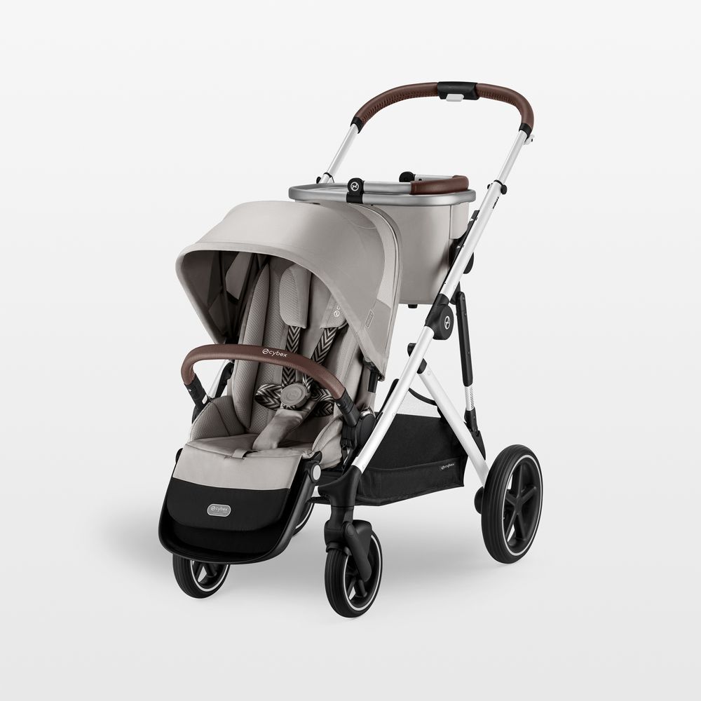 CYBEX Gazelle S Stone Grey Modular Baby Stroller with Silver Frame
