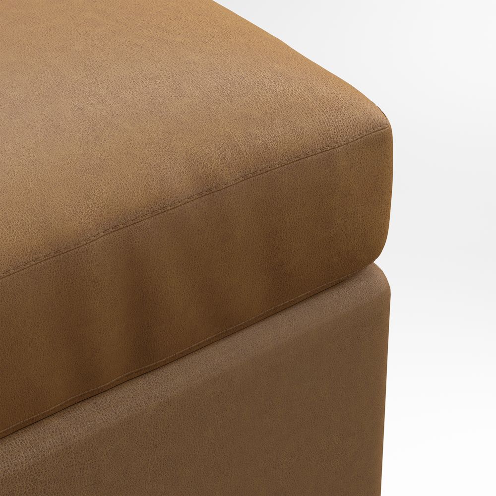 Lounge Classic 32" Leather Ottoman- Image 2