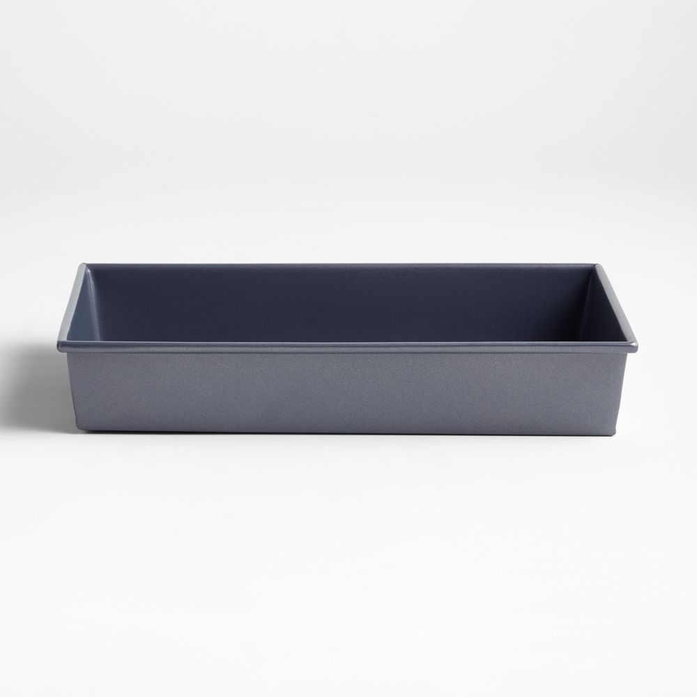 Crate & Barrel Slate Blue 9"x13" Rectangular Silicone Nonstick Cake Pan