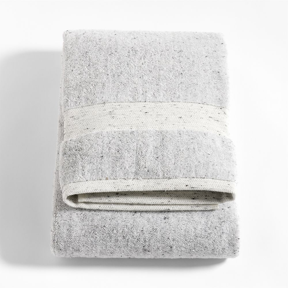 Classic Organic Turkish Cotton Grey Fleck Bath Towels