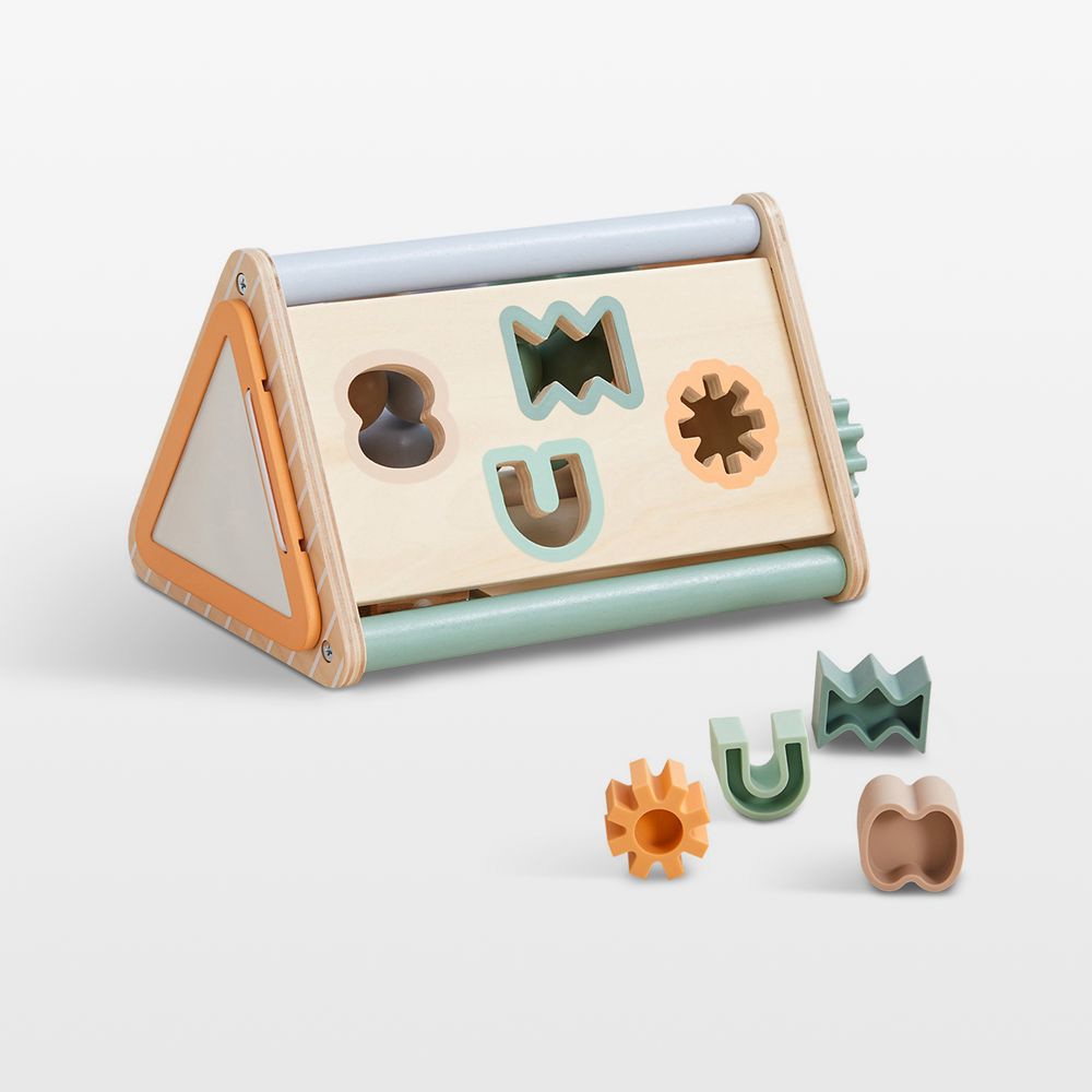 Wonder & Wise by Asweets Wooden Tiny Triangle Toddler Activity Toy