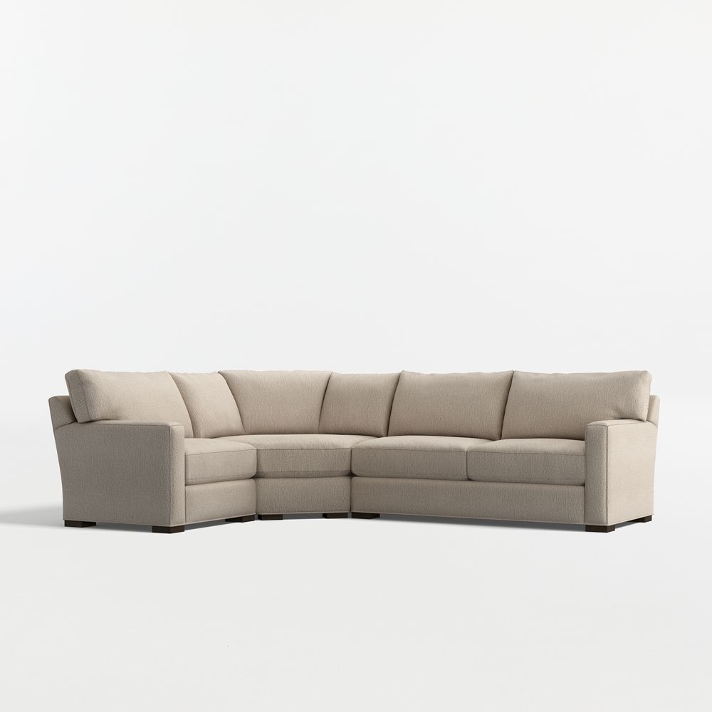 Axis Classic 3-Piece L-Shaped Wedge Sectional Sofa