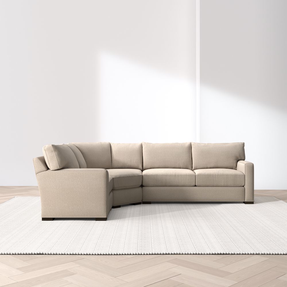 Axis Classic 3-Piece L-Shaped Wedge Sectional Sofa- Image 3