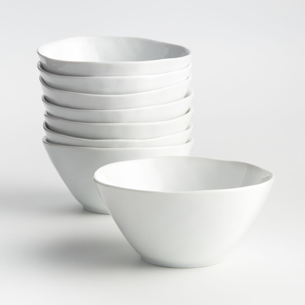 Mercer White 6.25" Bowls, Set of 8