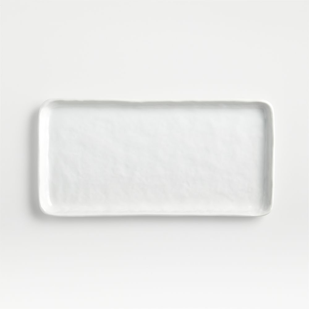 Mercer White Rectangular Porcelain Plate