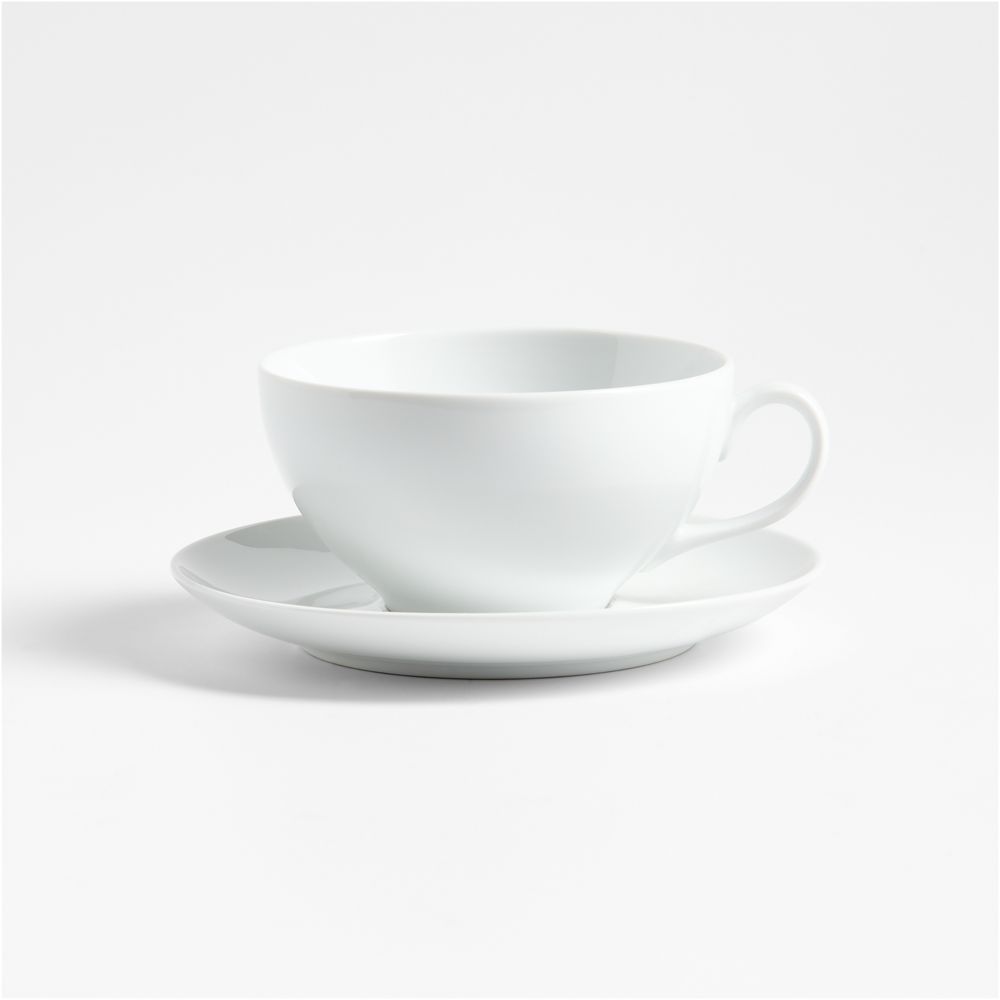 Aspen 12-oz. Porcelain Cappuccino Cup with Saucer