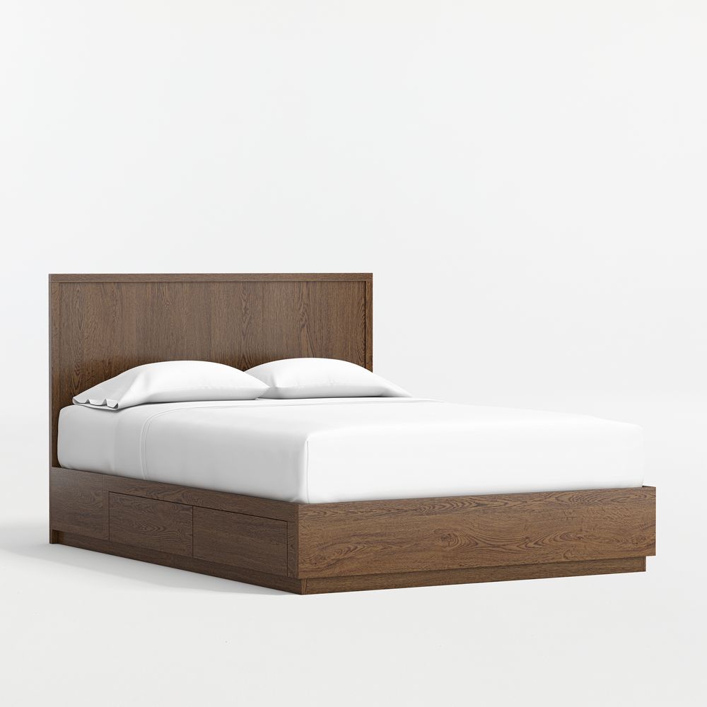 Oliver Deep Brown Wood Kids Storage Bed
