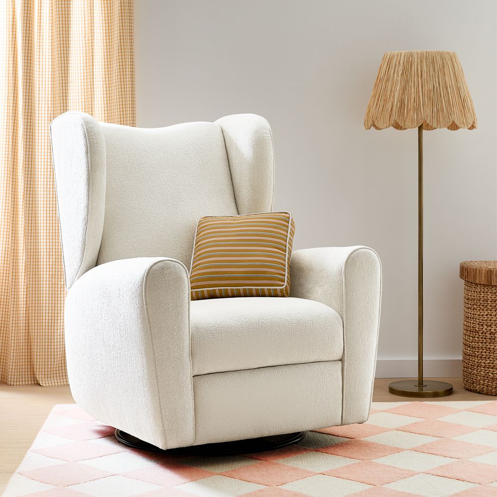 Seesaw Cream Electronic Swivel Glider Power Recliner Nursery Chair