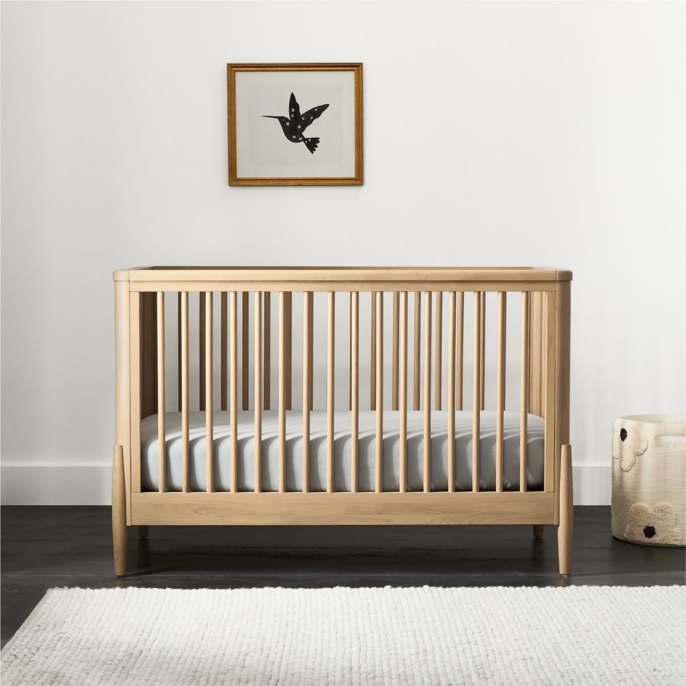 Bodie Natural Oak Wood Convertible Crib