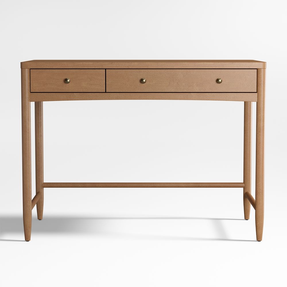 Hampshire 42" Natural Brown Wood 2-Drawer Kids Desk
