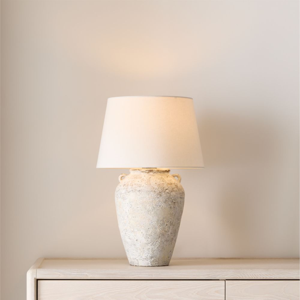 Pompeii Warm White Small Ceramic Table Lamp 22"