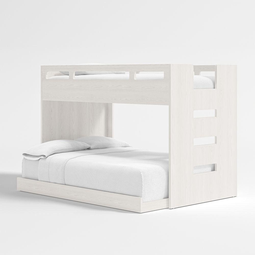Abridged White Glaze Twin Over Full Kids Bunk Bed