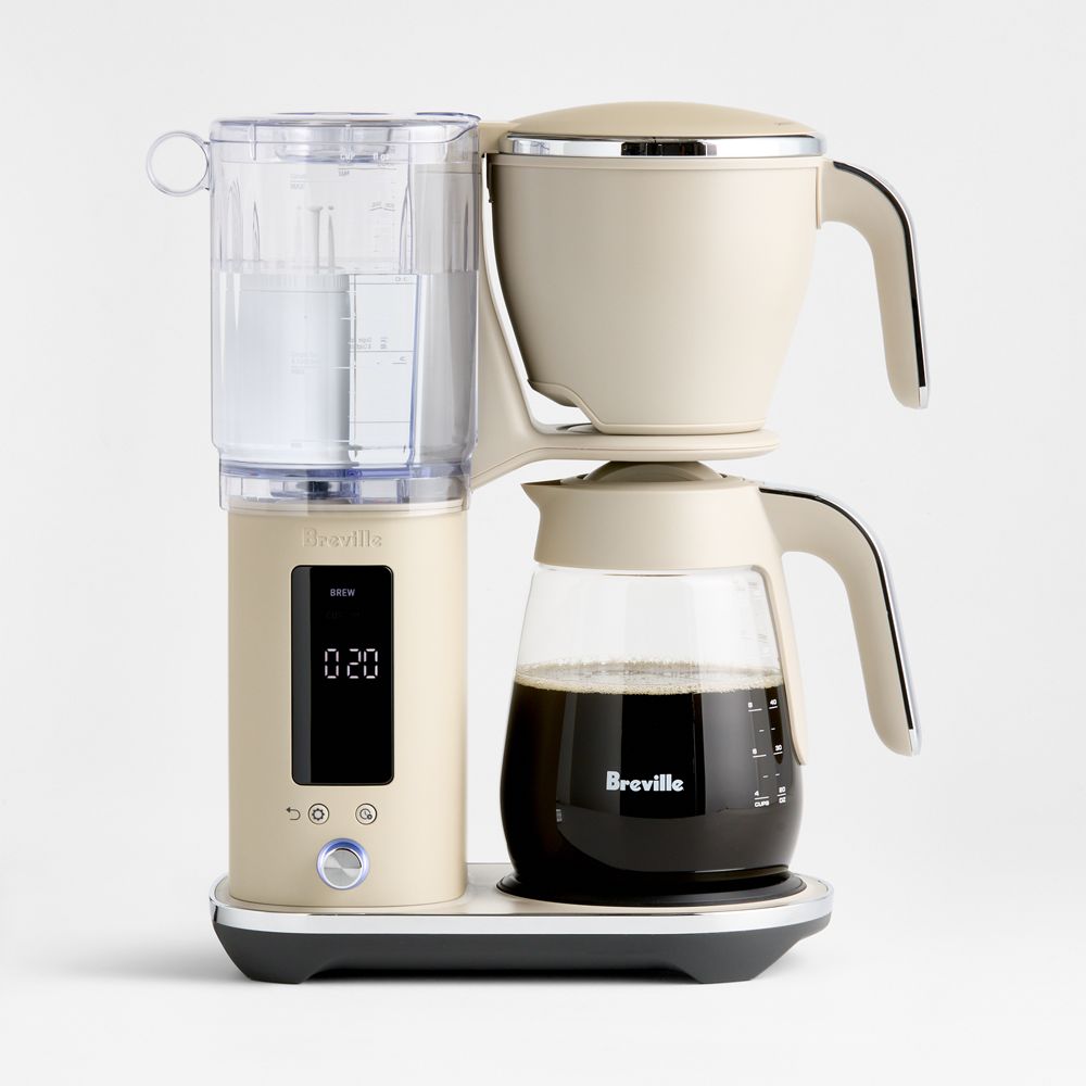 Breville Luxe Brewer Glass Drip Coffee Maker in Almond Nougat