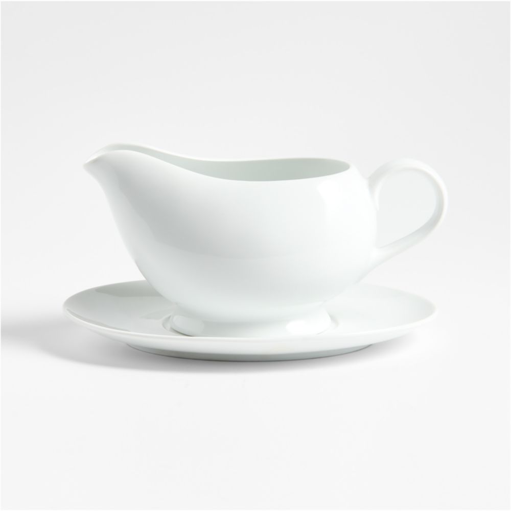 Aspen Porcelain Gravy Boat with Saucer