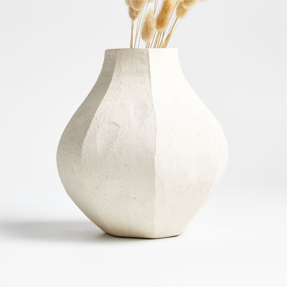Facette White Vases by Athena Calderone