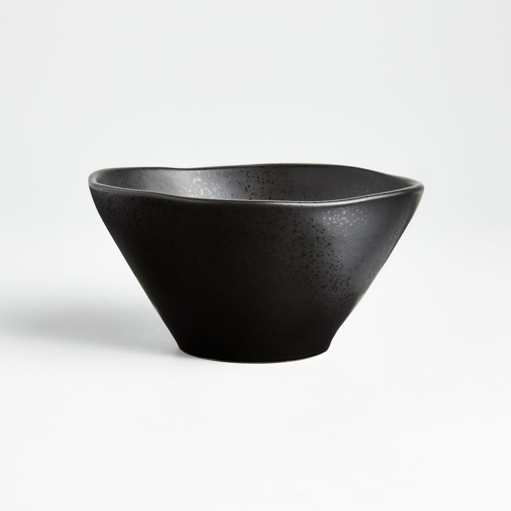 Marin Matte Black Stoneware Cereal Bowl