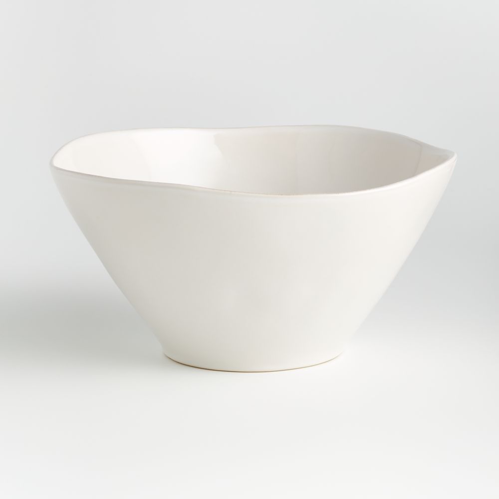 Marin White Small Stoneware Serving Bowl