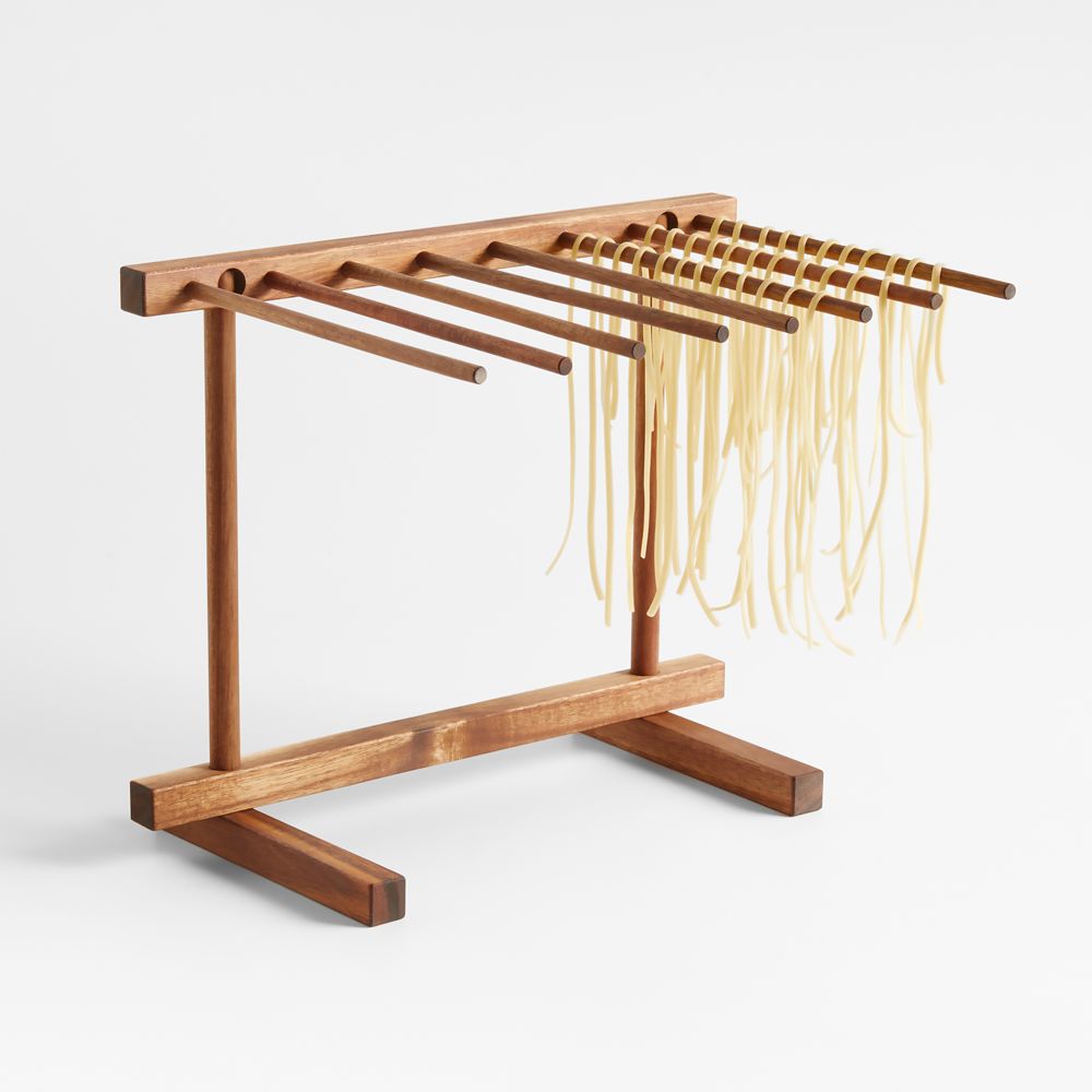 Crate & Barrel Acacia Pasta Drying Rack
