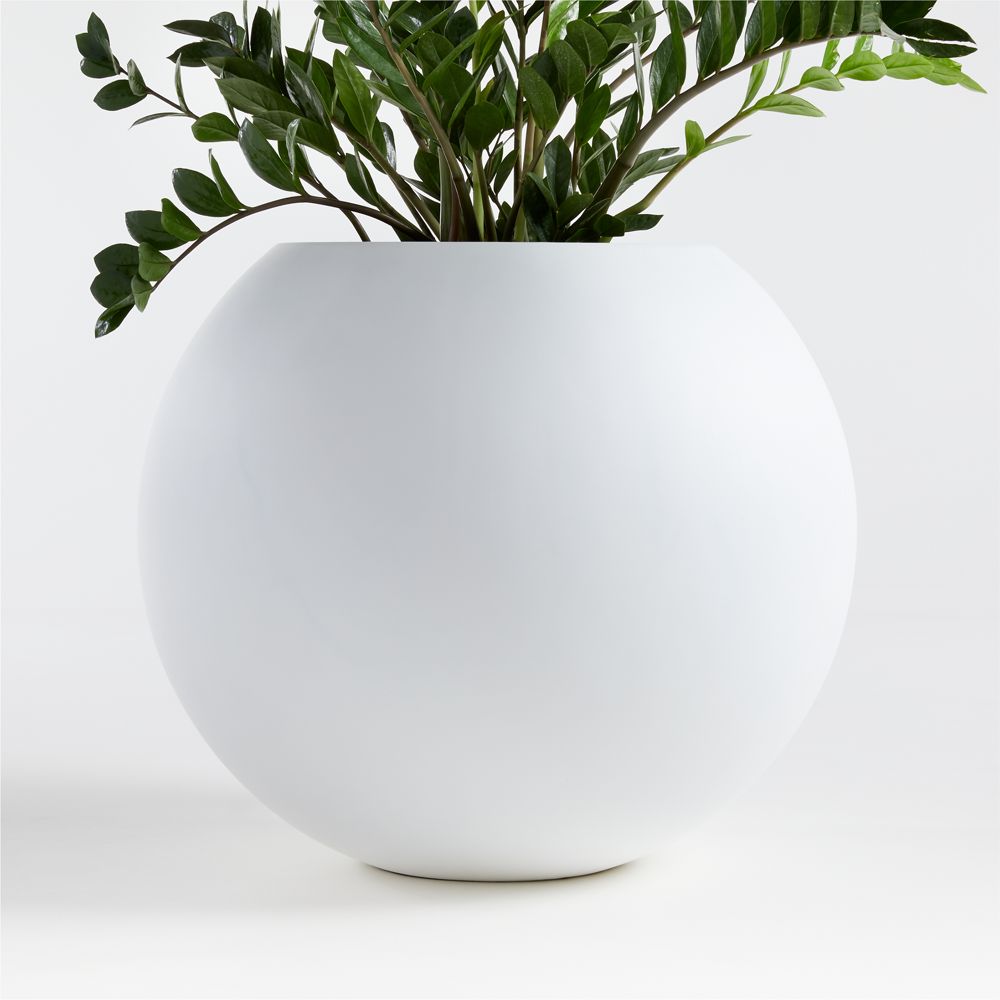 Sphere White Indoor/Outdoor Planters