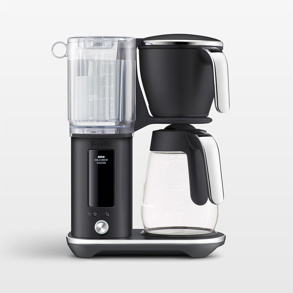 Breville Luxe Brewer Glass Drip Coffee Maker in Black Truffle