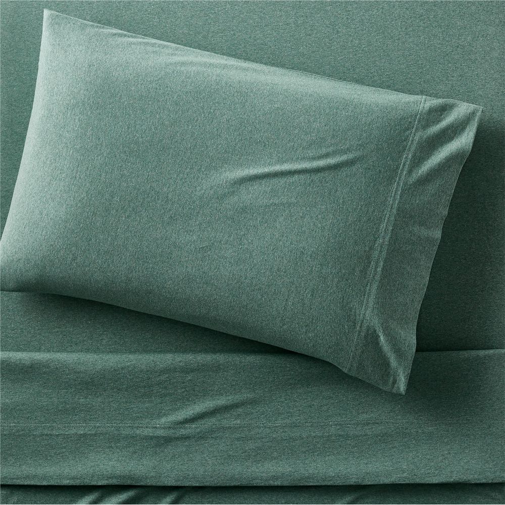 Comfy Tee Pine Green Organic Cotton Jersey Kids Sheet Set