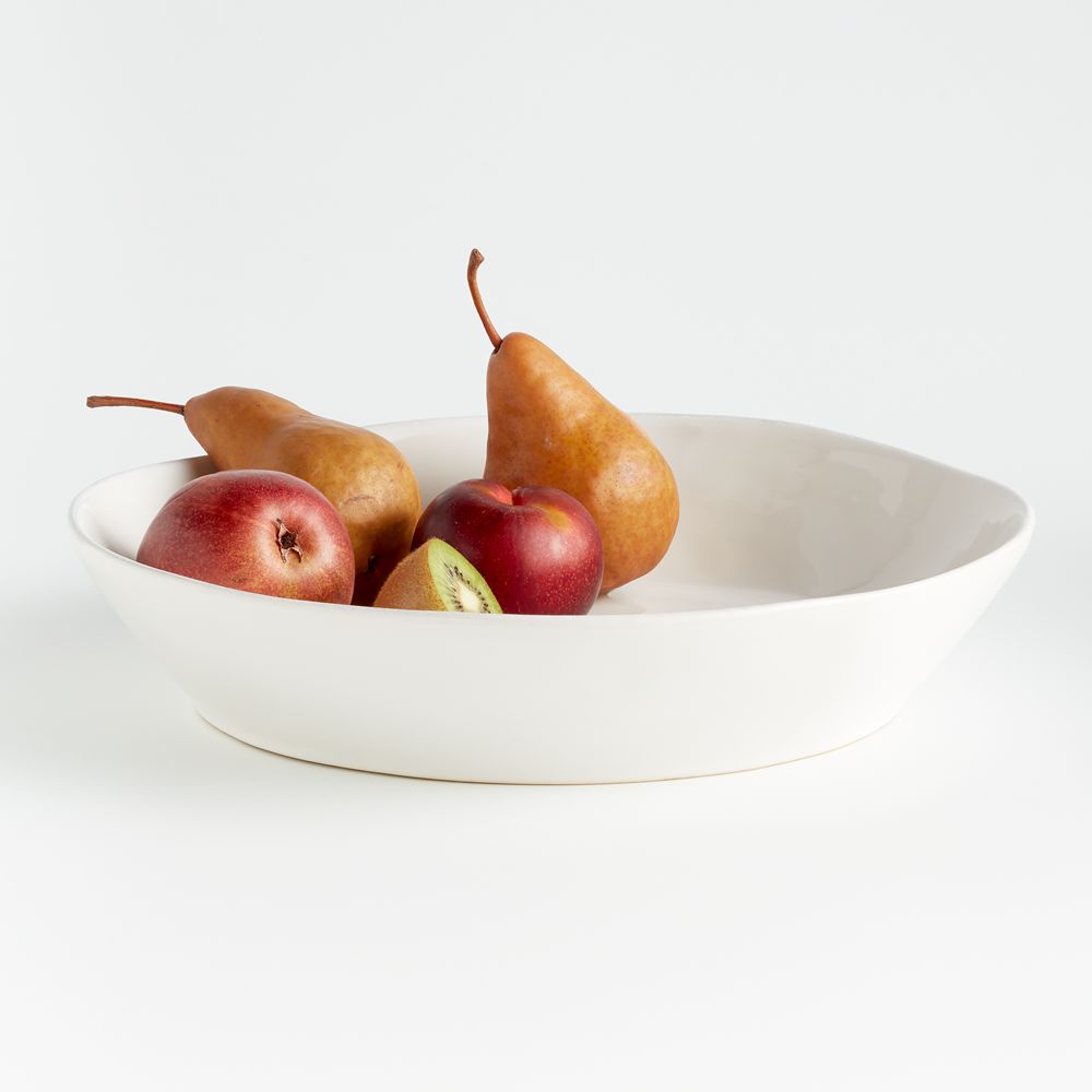 Marin White Stoneware Centerpiece Bowl
