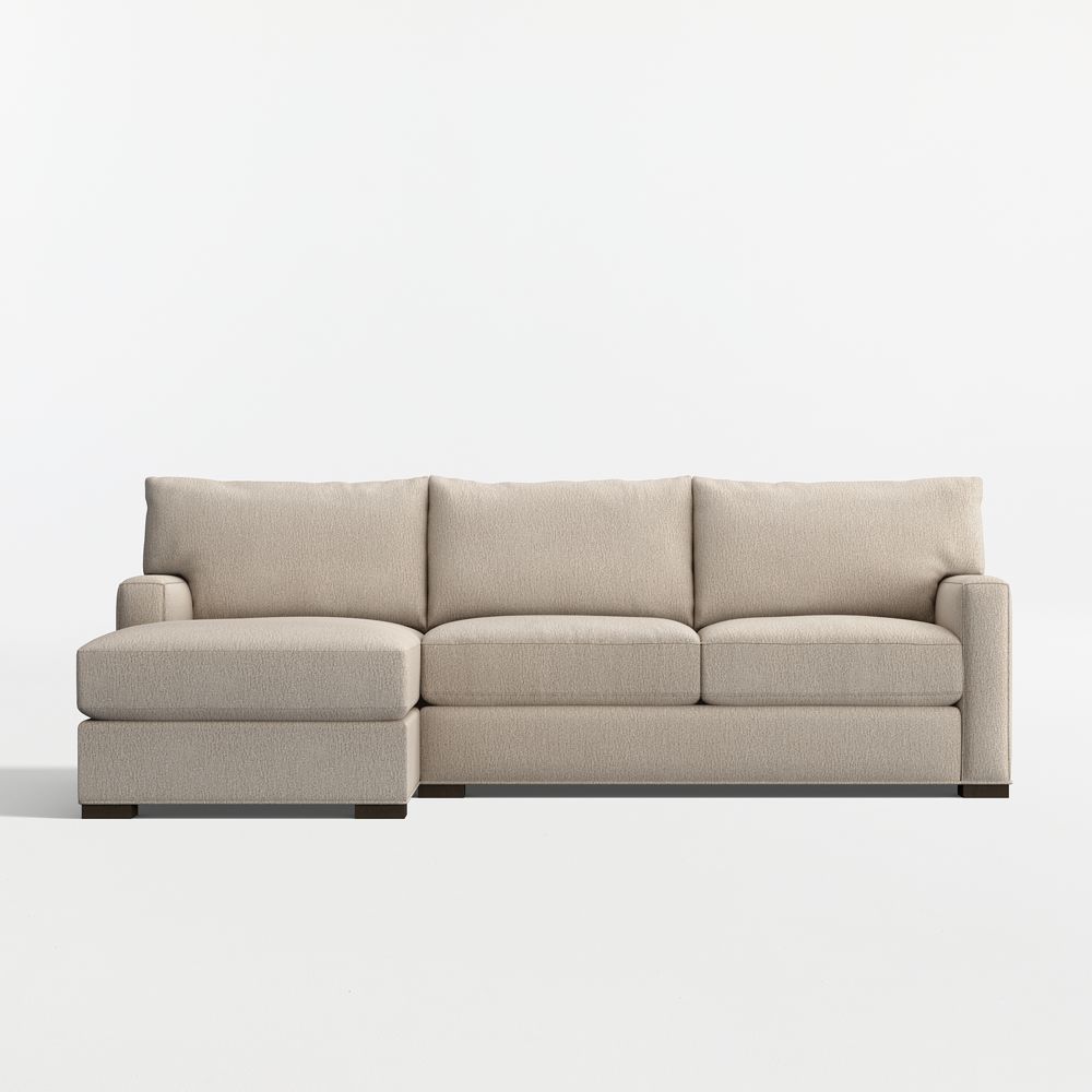 Axis Classic 2-Piece Sectional Sofa with Storage Chaise Lounge