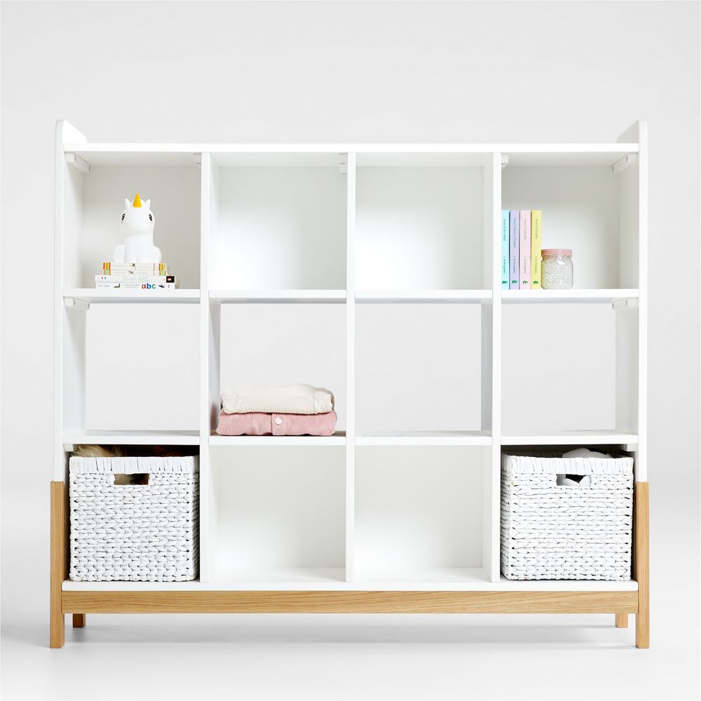 Rue 52" White 12-Cube Bookcase