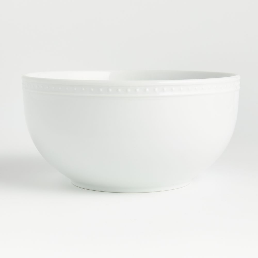 Staccato White Porcelain Serving Bowl