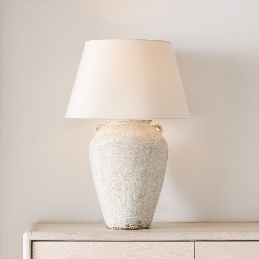 Pompeii Warm White Large Ceramic Table Lamp 27.75"