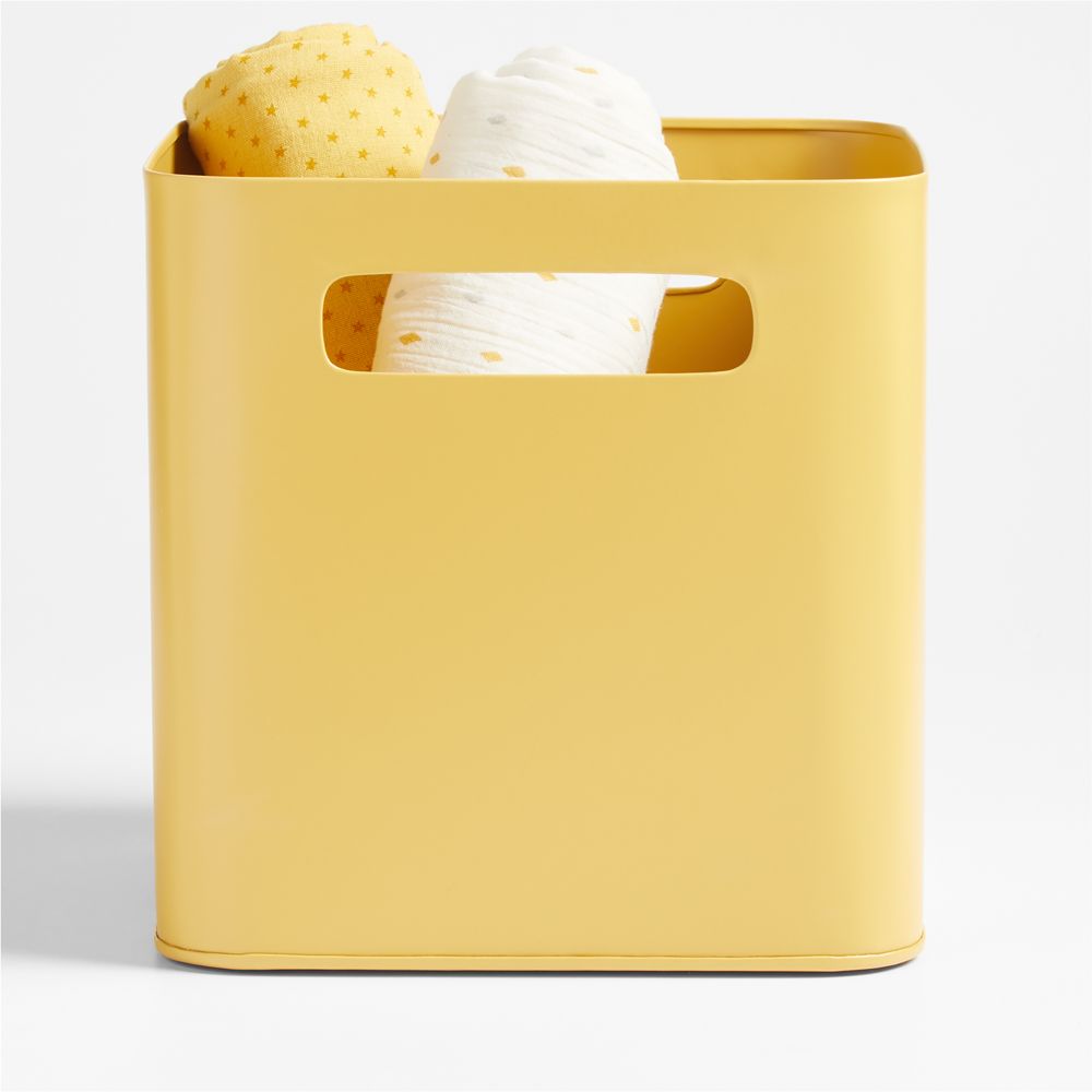Outline Ocher Metal Storage Bin