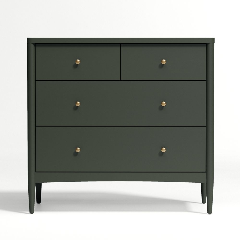 Hampshire 36" Olive Green Wood 4-Drawer Kids Dresser
