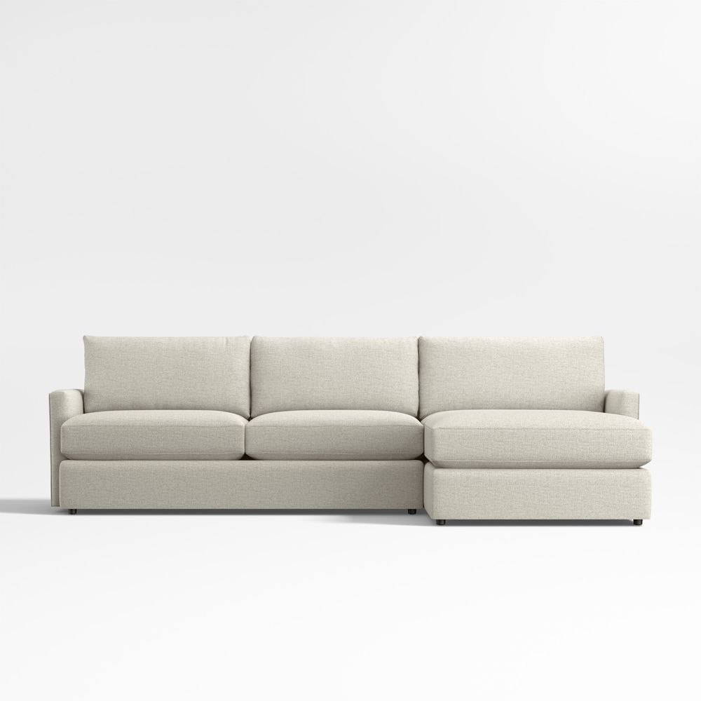 Lounge Classic 2-Piece Sectional Sofa with Storage Chaise Lounge