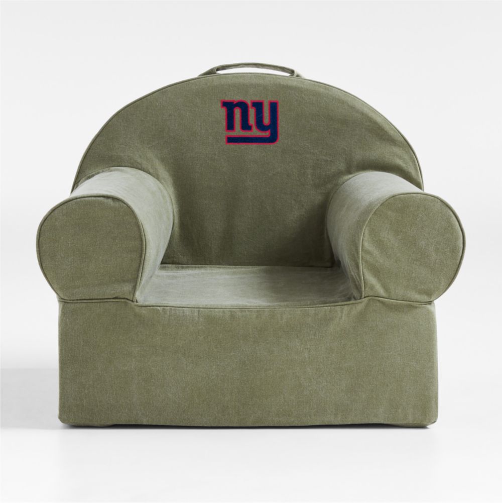 NFL New York Giants Large Cyprus Green Organic Cotton Kids Lounge Nod Chair