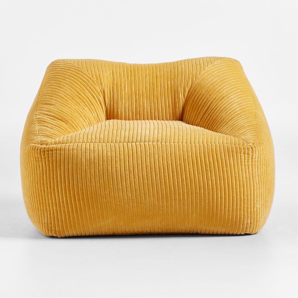 Charlie Tuscan Gold Organic Cotton Velvet Corduroy Kids Lounge Chair