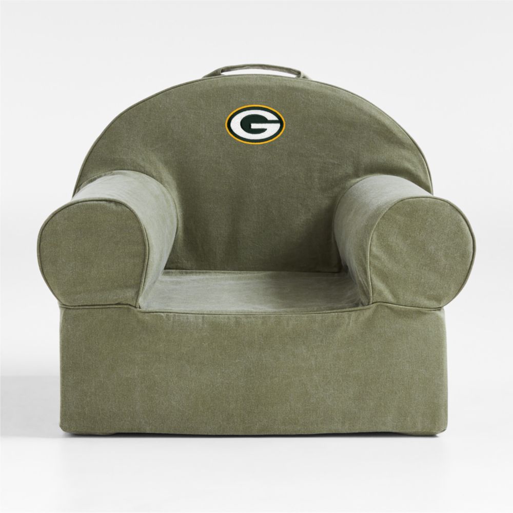 NFL Green Bay Packers Large Cyprus Green Organic Cotton Kids Lounge Nod Chair