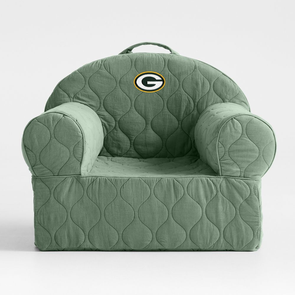 NFL Green Bay Packers Large Iceberg Green Quilted Cotton Corduroy Kids Lounge Nod Chair
