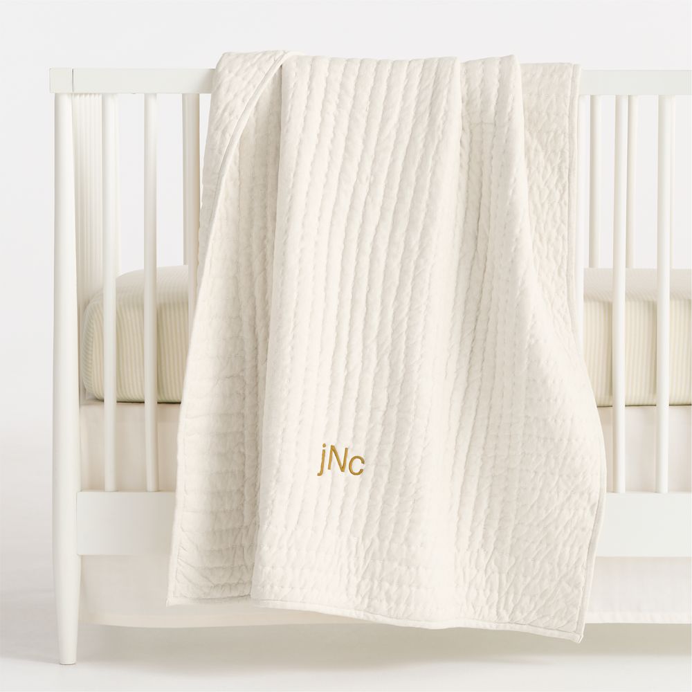 Comfy Tee Stitched Natural 100% Organic Cotton Jersey Crib Quilt