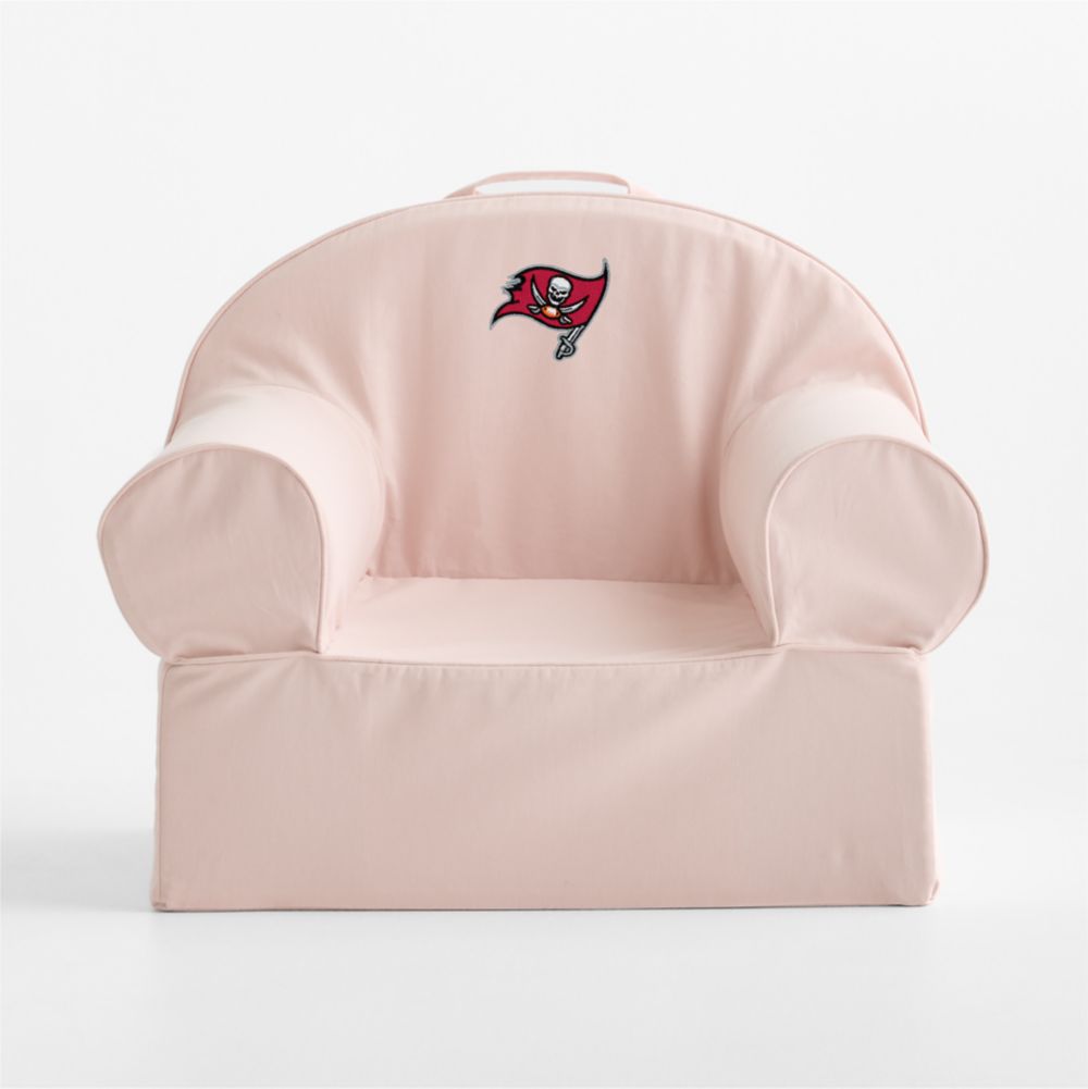 NFL Tampa Bay Buccaneers Large Soft Pink Organic Cotton Kids Lounge Nod Chair