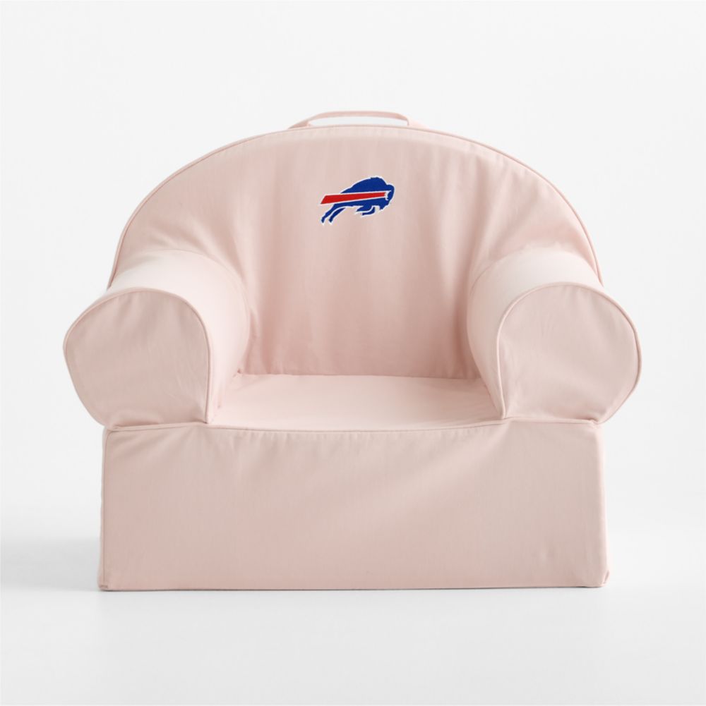 NFL Buffalo Bills Large Soft Pink Organic Cotton Kids Lounge Nod Chair
