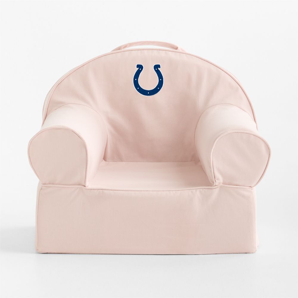 NFL Indianapolis Colts Small Soft Pink Organic Cotton Kids Lounge Nod Chair