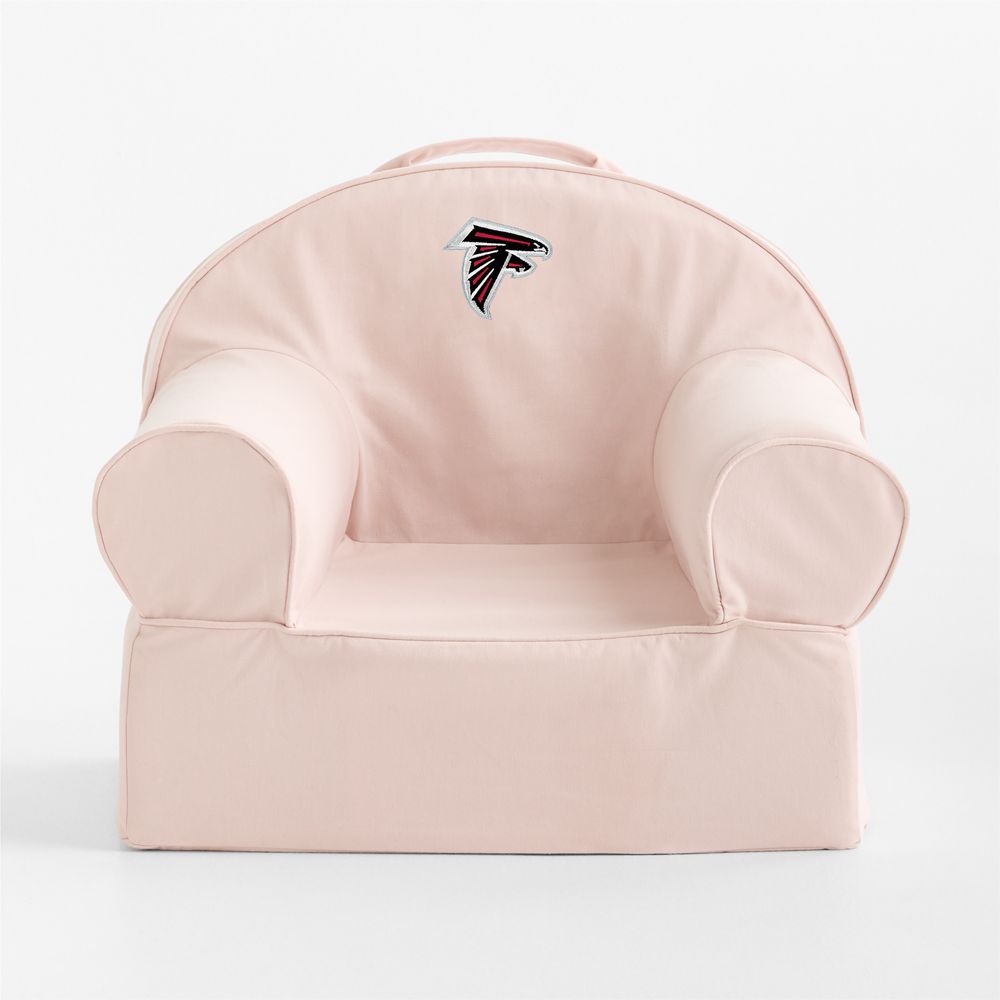 NFL Atlanta Falcons Small Soft Pink Organic Cotton Kids Lounge Nod Chair