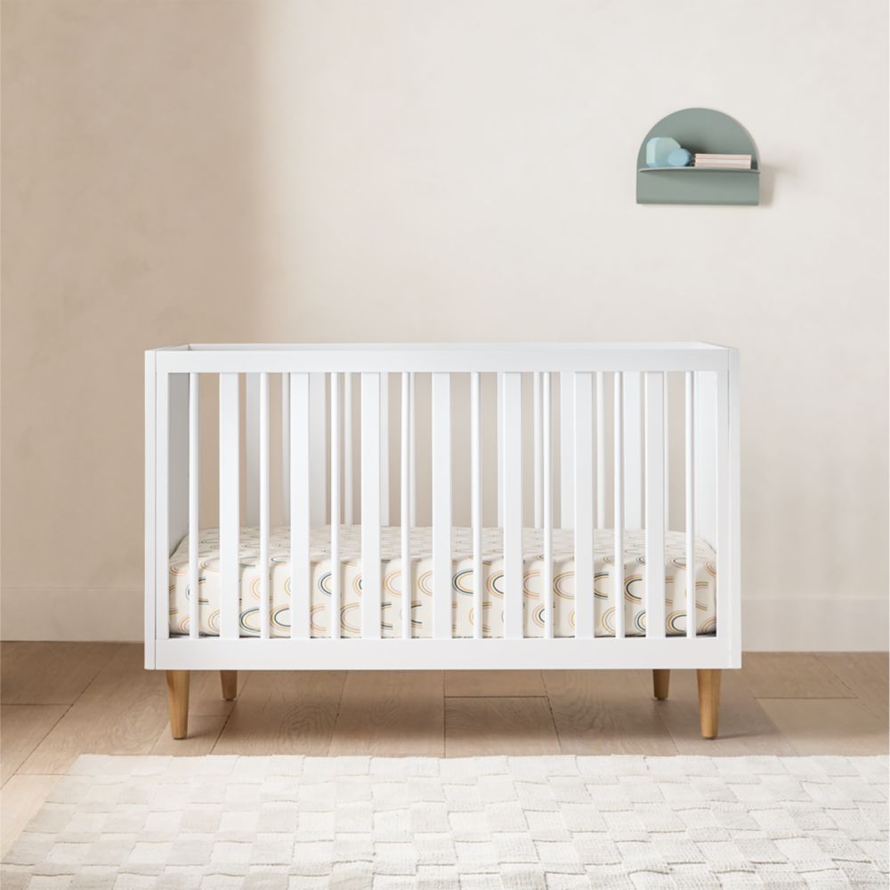 Finn White Wood Convertible Crib