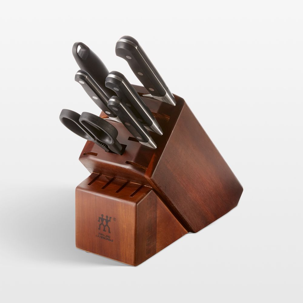 ZWILLING Pro 7-Piece Acacia Knife Block Set