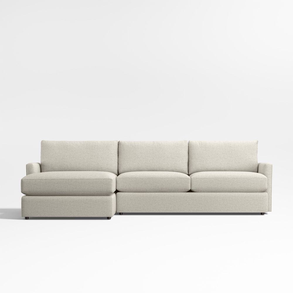 Lounge Classic 2-Piece Sectional Sofa with Storage Chaise Lounge