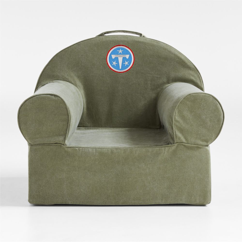 NFL Tennessee Titans Small Cyprus Green Organic Cotton Kids Lounge Nod Chair