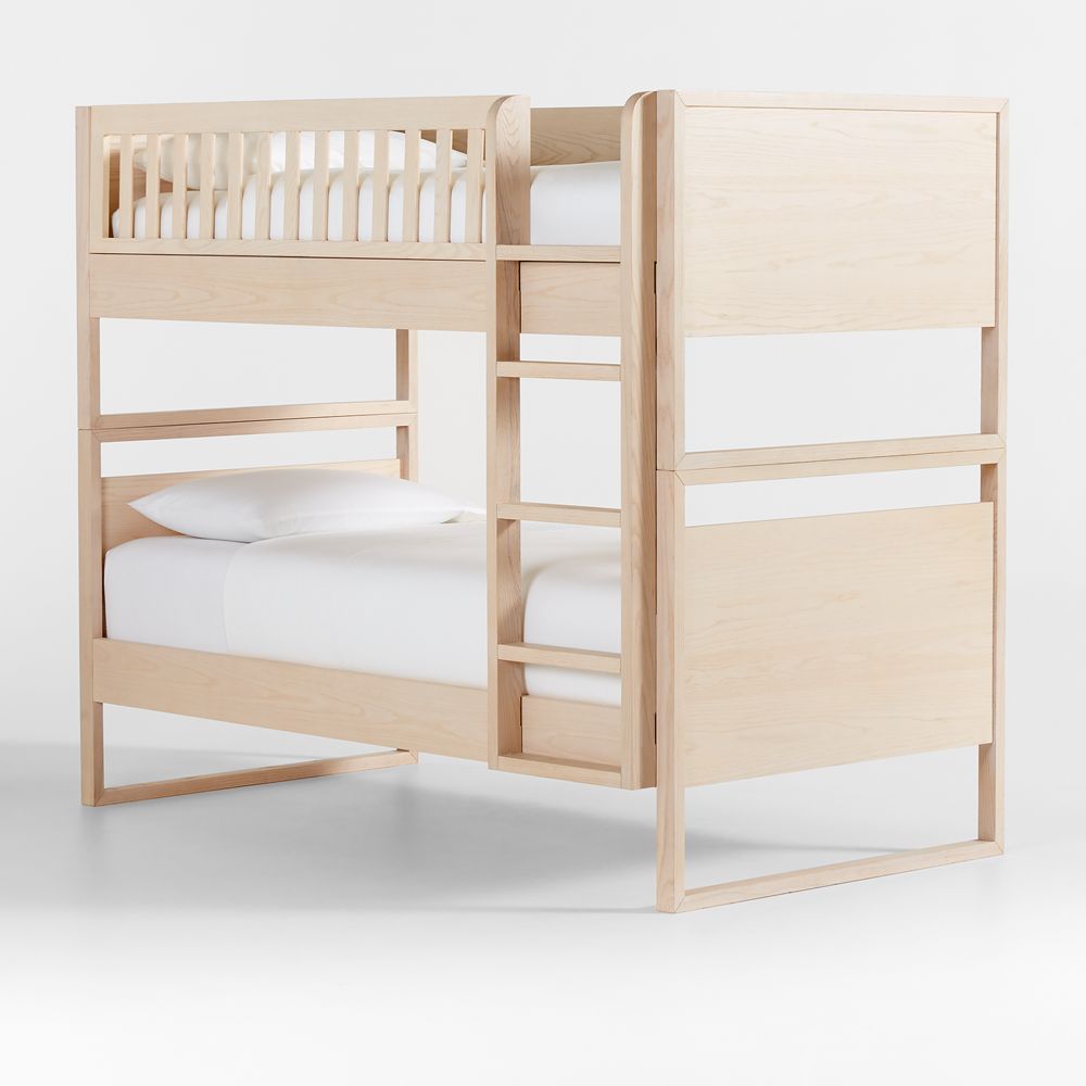 Gemini Sunwashed Ash Wood Kids Convertible Bunk Bed