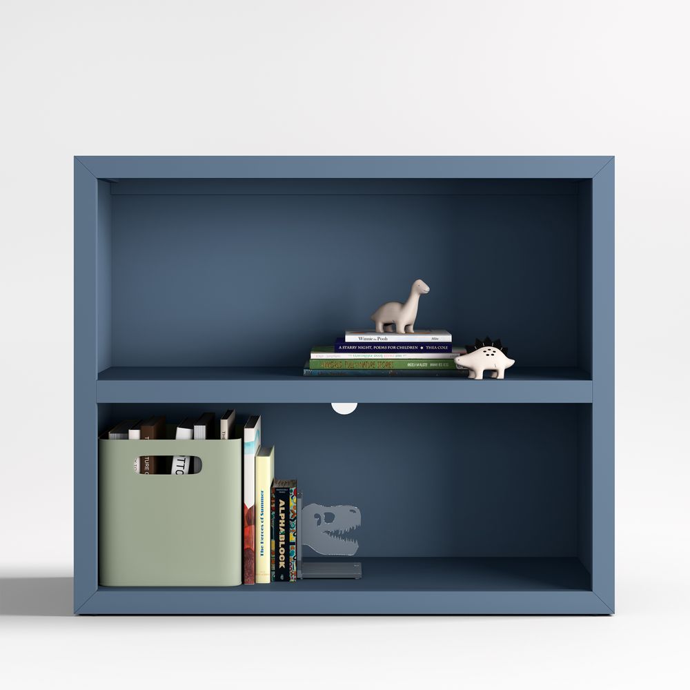 Ever Simple 36" Modular Slate Blue Wood Kids Bookcase